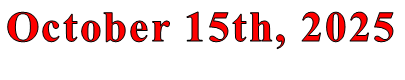 Text Box: October 15th, 2025